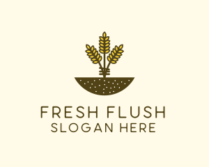 Wheat Farm Crop logo design