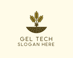 Wheat Farm Crop logo design