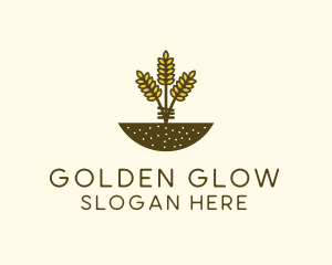 Wheat Farm Crop logo design