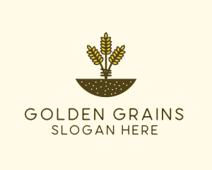 Wheat Farm Crop logo design