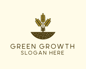 Wheat Farm Crop logo design