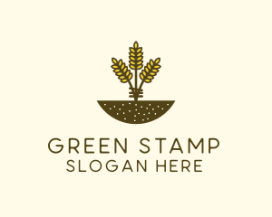 Wheat Farm Crop logo design