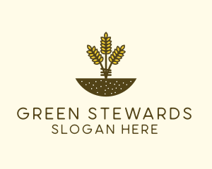 Wheat Farm Crop logo design