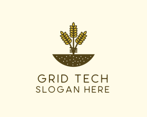 Wheat Farm Crop logo design