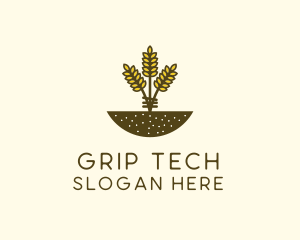 Wheat Farm Crop logo design