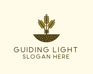 Wheat Farm Crop logo design