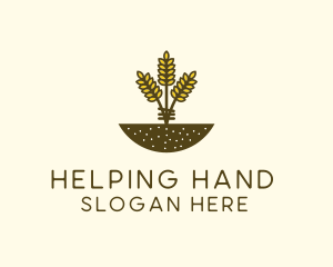 Wheat Farm Crop logo design