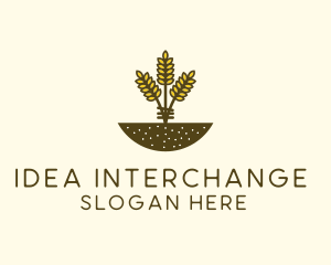 Wheat Farm Crop logo design