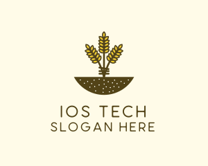 Wheat Farm Crop logo design