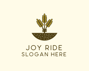 Wheat Farm Crop logo design