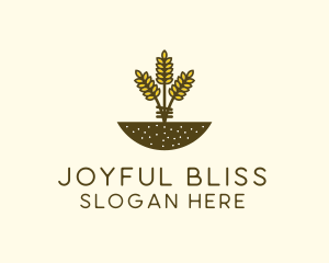 Wheat Farm Crop logo design