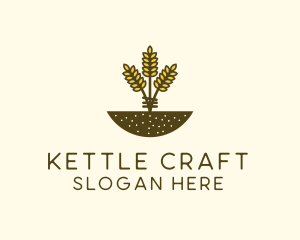 Wheat Farm Crop logo design