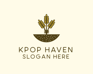 Wheat Farm Crop logo design