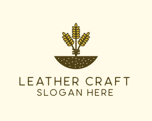 Wheat Farm Crop logo design