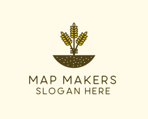 Wheat Farm Crop logo design