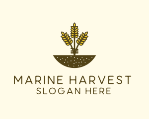 Wheat Farm Crop logo design