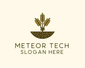 Wheat Farm Crop logo design