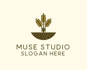 Wheat Farm Crop logo design