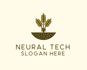 Wheat Farm Crop logo design