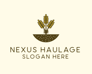 Wheat Farm Crop logo design