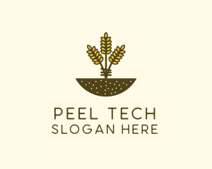 Wheat Farm Crop logo design