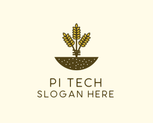 Wheat Farm Crop logo design