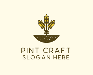 Wheat Farm Crop logo design