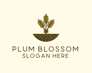 Wheat Farm Crop logo design