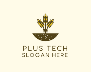 Wheat Farm Crop logo design