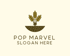 Wheat Farm Crop logo design