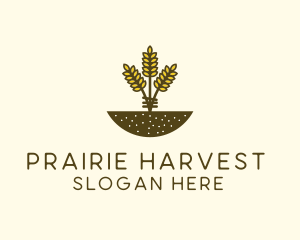 Wheat Farm Crop logo design