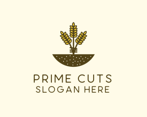 Wheat Farm Crop logo design