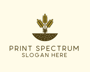 Wheat Farm Crop logo design