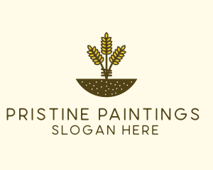 Wheat Farm Crop logo design