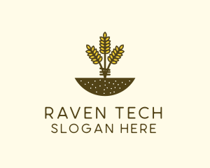 Wheat Farm Crop logo design