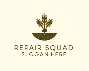 Wheat Farm Crop logo design