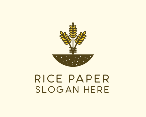 Wheat Farm Crop logo design