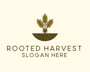 Wheat Farm Crop logo design