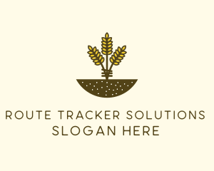 Wheat Farm Crop logo design