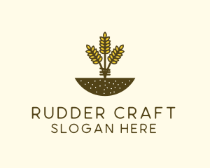 Wheat Farm Crop logo design