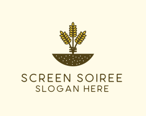 Wheat Farm Crop logo design