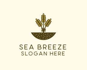 Wheat Farm Crop logo design