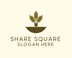 Wheat Farm Crop logo design