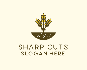 Wheat Farm Crop logo design