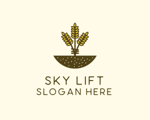 Wheat Farm Crop logo design