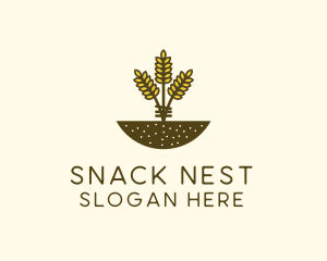 Wheat Farm Crop logo design