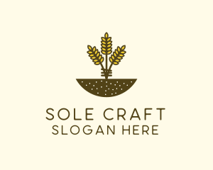 Wheat Farm Crop logo design