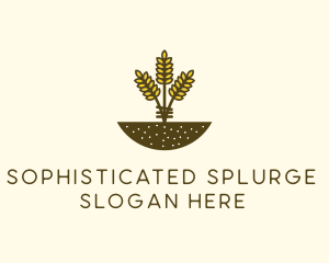 Wheat Farm Crop logo design