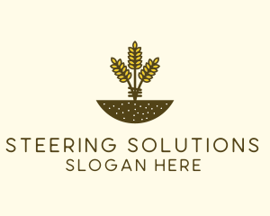 Wheat Farm Crop logo design