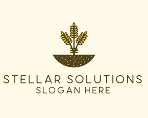 Wheat Farm Crop logo design